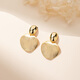 Qlady brushed metal earrings for women 2024 new earrings feminine high-end retro gold earrings birthday gift