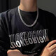 Pei Nanwei Cuban chain necklace men's trendy hiphop high street titanium steel non-fading thick iron chain European and American hip hop free chain titanium steel Cuban necklace 60cm