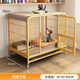 Shantou Lincun Dog Cage for Medium and Large Dogs Home Indoor and Outdoor with Toilet Separate Bold Pet Cage Labrador Free Installation 503238 (8Jin Jin is equal to 0.5 kg)