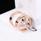 DL 1998 Fat Donglai same style rose gold pair ring AU750 color gold ring men and women 18K couple set with diamond rose gold set with diamond women's ring please note the code number when placing an order