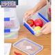 Dekeo large fresh-keeping box with lid hotel kitchen frozen food grade storage box transparent fresh-keeping box rectangular milky white plastic plush 6623 (23 liters)