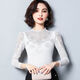 Commander Bear Rays Base Shirt Long Sleeve Women's Spring and Autumn Style Spring and Autumn Winter Thin Lace Summer New T-shirt Inner 6167 White Thin Spring and Autumn Style M Recommended 80100Jin [Jin equals 0.5 kg]