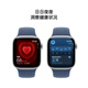 Apple/苹果 Watch Series 10 智能手表GPS款42毫米银色铝金属表壳丹宁色运动型表带S/M MX1J3CH/B