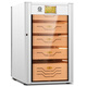 Bulldog cigar cabinet with constant temperature and humidity, ammonia removal, fingerprint lock control, wet eggplant password lock, energy-saving WiFi remote control, VC428 Divine Dog PLUS, cedar wood moisturizing, naked breeding, imported home VC308 Divine Dog PLUS with fingerprint password lock, WIFI+ white