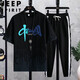 
JEEP SPIRIT Summer Teen Short Sleeve T-shirt Men's 2025 New Style Fashion Handsome High School Junior High School Student Sports Set 683 White (Short Sleeve + Long Trousers) 3XL