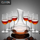 CLITON red wine glass set, stemware, wine divider, 10-piece wine set, home wine glass decanter, H style