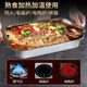 Gabriel stainless steel grilled fish plate induction cooker crayfish plate thickened fish plate household seafood pot hot pot basin 36*22*5.5cm