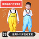 Shantou Lin Village children's water play one-piece waders kindergarten waterproof clothes for catching the sea children's rain boots men and women fishing rain pants beach blue fish zipper pocket-children's overalls 24 (shoe inner length 15cm)
