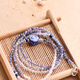 DR-FLVVS tanzanite necklace mountain stone handmade new Chinese blue and white hand-painted ceramic sweater chain multi-turn bracelet