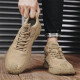 Changxiang Huili Arbeitsschuhe Männer, die lange Zeit an Baustellen arbeiten, wasserdichte, gleitungsresistente, kräftig-resistente Arbeitsschuhe Spring- und Sommerarbeitsschutz Schuhe Khaki 42