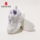 ABC KIDS children's sports shoes spring and autumn mesh breathable fashion casual buttons boys and girls running shoes 3150PY white purple 32