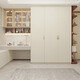 Oppein customized wardrobe Whole house customized Hong Kong style light luxury storage cloakroom TV cabinet wine cabinet entry cabinet Blanca 10 square meters custom cabinet package price
