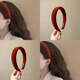 BARY REEF's new Hong Kong style headband with large head circumference, new headband, winter velvet hair accessories, high skull pumpkin color headband hairpin for women, mature pumpkin (whitening)