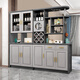 Benbei Chinese solid wood partition cabinet wine cabinet modern living room entrance cabinet shoe cabinet room hall cabinet entrance screen double-sided storage cabinet length 120 width 40 height 200cm meter partition 826# imported rubber wood walnut color home installation