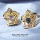 WILLIAM MILTON Golden Crown High-end French Cufflinks Men's Light Luxury Cuff Buttons Customized Shirt Cuffs Crown of Glory