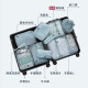 each travel storage bag luggage storage bag set portable clothes suitcase clothing underwear organizer bag sub-packaging bag full size 10-piece set - Sky Blue