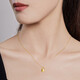 Hi Diamond Yellow 18k Gold Diamond Pendant Women's Fashion Lock Necklace Clavicle Chain for Wife and Girlfriend Birthday Gift Yellow 18k Gold 1.5 points