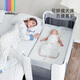 Bebebus crib spliced large bed Zhumengjia newborn crib movable multi-functional foldable baby bed champagne gold