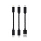 Jieshisheng OT4 decoder amp OTG adapter cable amp cable 8-strand oxygen-free copper supports wired call data transmission TYPE-C/Lightning/USB C to L black