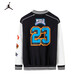 Jordan Nike AJ children's jacket boys autumn new No. 23 trendy baseball uniform jacket black