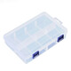 HENGJIA/Hengjiaji Fishing Gear Accessories Box Large Fishing Storage Box Transparent Luya Fishing Box Multi-Function Portable Bag Transparent White (No Partition Baffle, Real Picture Mainly) Single Box Specifications 20CM*14CM*4.7CM