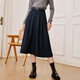 Betu women's autumn new skirt simple high waist skirt slimming Hepburn skirt women 2309T96 dark sapphire blue L