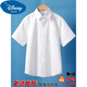 G.duck boys short-sleeved white shirt summer thin children's performance host chorus white shirt primary school uniform dress white cotton short-sleeved + black tie 110 recommended height 100-110cm (3-4 years old)