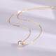Bindao 18k real gold freshwater pearl Passepartout necklace pendant Au750 fashion classic transfer beads gift for women white