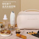 MAIWEINI cosmetic bag ins large capacity travel portable toiletry bag skin care product pillow business trip cosmetics portable storage bag milky apricot white anti-fouling and stain-resistant cream texture