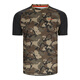 SIMMS Challenger T-shirt sun protection short-sleeved summer sun protection clothing men's lure fishing clothing T-shirt comfortable, breathable and stain-resistant black/camouflage S