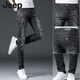 JEEP SPIRIT stretch jeans men's trendy spring and summer slim straight pants 2025 new casual versatile slim long pants men 6636 gray 28