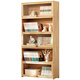 Trojan solid wood bookshelf floor-standing dustproof bookcase with door simple storage rack living room storage cabinet storage cabinet bedroom bookcase 14mm thick solid wood five layers 80 long