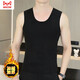 MiiOW double-sided German velvet seamless thermal vest men's winter shirt with round neck slim fit plus velvet vest close-fitting to protect against cold 601 gray 2XL (135-150Jin Jin equals 0.5kg)