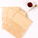 Baiji kraft paper portable bread packaging bag toast packaging bag rolled edge sealing bread bag comes with stickers 10 pieces