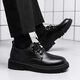 Amaoton Chefschuhe Herren nicht rutschfeste wasserdichte Küche Herren kleine schwarze Schuhe Arbeit und Arbeit Lederschuhe Männer vielseitiger Stil Lederschuhe Herren Schwarz Basisstil 43