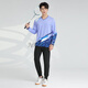 Shantoulin Village Autumn and Winter Badminton Clothing Set Men's and Women's Clothing Long Sleeve Sports Winter Training Add 1899A Men's Purple SN9756 Add 1863A Men's Blue ZK004 Black Trousers + L