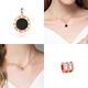 Fat Donglai same style 18k rose gold pendant single pendant single pendant women's silver necklace color gold pendant without chain silver classic four-leaf clover-rose gold