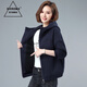 SHIROMA new winter wear hooded thickened velvet sweatshirt jacket for women autumn and winter new fashion navy L