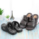 
Huili Shanghai Huili Sandals men's summer simple non-slip wear-resistant daily work leisure two-wear beach sandals Huili 3888 brown 42