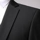 ROMON suit men's three-piece business slim formal suit groomsmen suit groom suit professional suit black XL