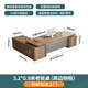 Fubaisen boss desk office desk high-end light luxury president simple modern manager desk and chair combination double cabinet executive desk executive desk 3.2*0.9 meters boss desk