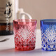 KAGAMI Japan imported Edo Kiriko four-corner bamboo leaf pattern Locke cup to cup crystal glass whiskey and wine cup