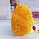 SNQP natural amber old beeswax pendant men's chicken oil yellow necklace women's sweater chain long zodiac rat ox rabbit dragon zodiac ox (large size)