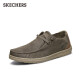 斯凯奇（Skechers）男鞋夏季懒人一脚蹬帆布鞋商务通勤低帮休闲鞋百搭软底板鞋66387