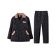 Fenton Couple Pajamas Bear Tribe IP Autumn and Winter Lapel Long Sleeve Padded and Velvet Home Clothing Set Carbon Gray-Men's L
