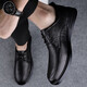 CLOHOO business casual leather shoes for men in spring and autumn, comfortable and trendy formal shoes, versatile, breathable, work and driving soft-soled shoes, black, leather shoe size 40