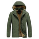 Veste pour hommes JP plus veste décontractée à capuche chaude en velours 689 8689 Green militaire 4xl-190