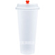 Disposable milk tea cup 90 caliber frosted injection plastic cup commercial cold drink juice packaging cup with lid customized 90/500ml frosted cup red heart lid 500 sets please keep the lid