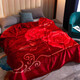 
Antarctic winter blanket quilt thickened cover blanket winter single bed dormitory single office double-layer Rasher bed blanket CC-653 Dahong 150x200cm about 4 Jin [Jin equals 0.5 kg]