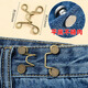 Pretty three-year-old waist-tightening tool, jeans waist size can be changed to smaller fixed button pants waist tightening button size adjustment buckle waist buckle, gun black 2 sets